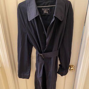 vintage burberry navy trench coat